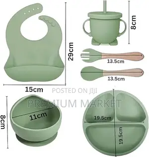 Baby Feeding Silicone Set 6 PCS የሲሊኮን የህፃናት መመገቢያ