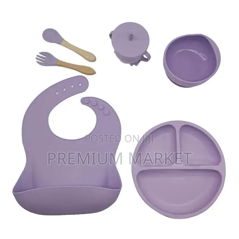 Baby Feeding Silicone Set 6 PCS የሲሊኮን የህፃናት መመገቢያ