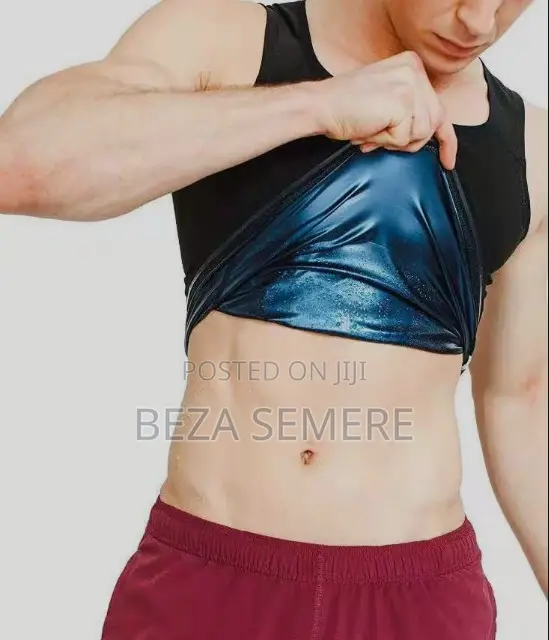 Athletic Men Sweat Vest T-Shirt Heavy Duty Gym Tank Top Sauna Suit