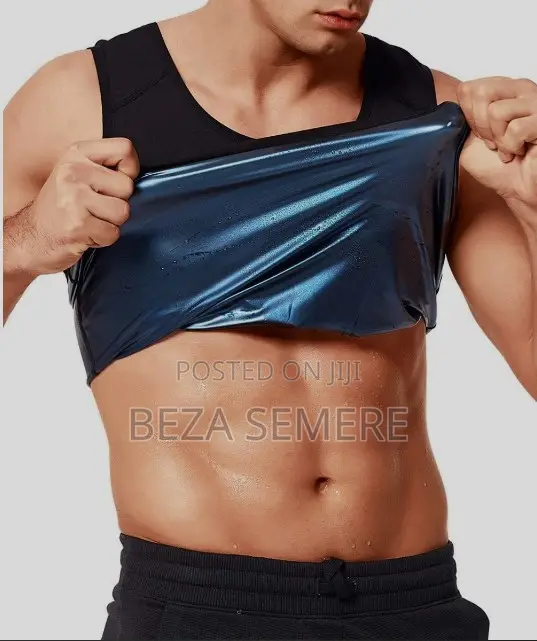 Athletic Men Sweat Vest T-Shirt Heavy Duty Gym Tank Top Sauna Suit