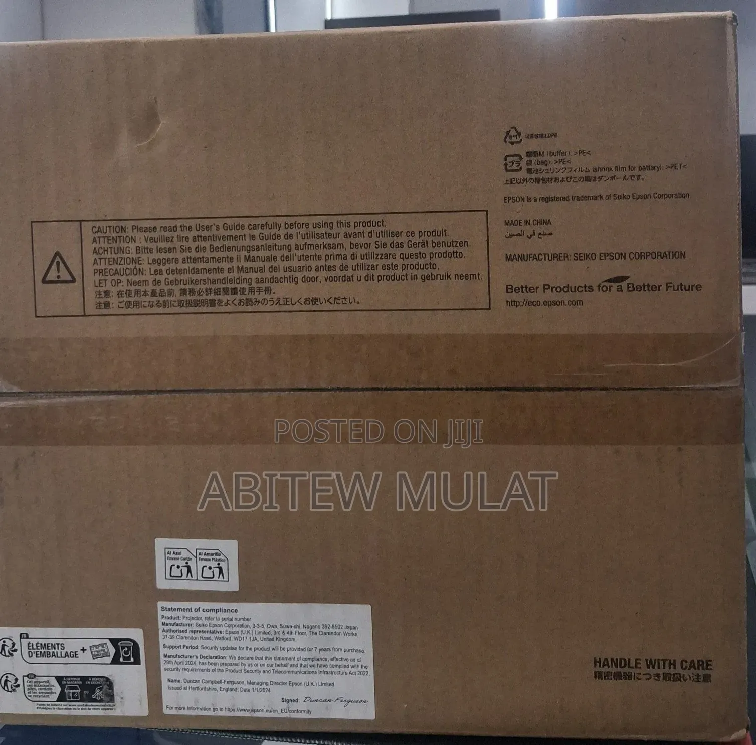 Brand New Packed With Cartoon Epson Projector Model : Co-w01