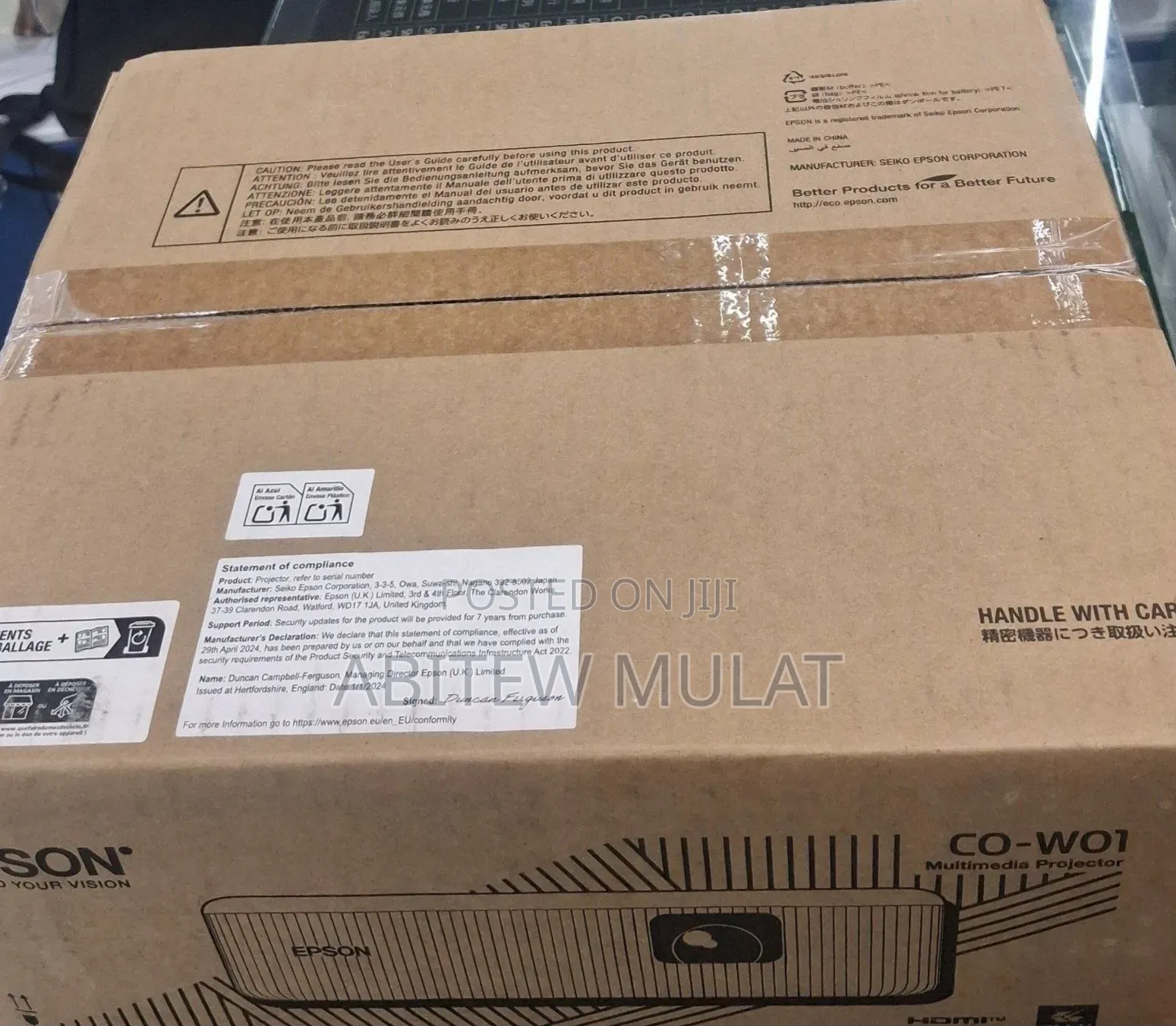 Brand New Packed With Cartoon Epson Projector Model : Co-w01