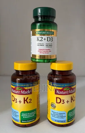 Nature Made Vitamin D3 + Vitamin 30 Softgels for 1 Month From Usa