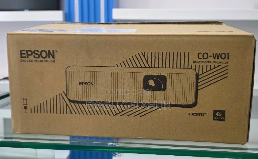 Cartoon Epson Projector With Remote