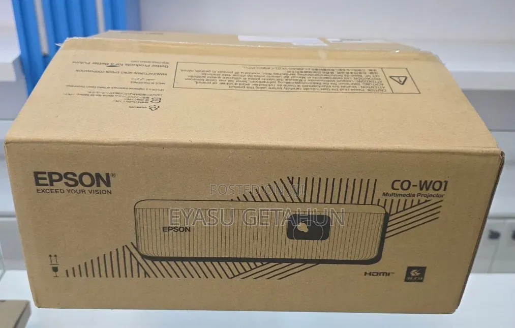 Cartoon Epson Projector With Remote