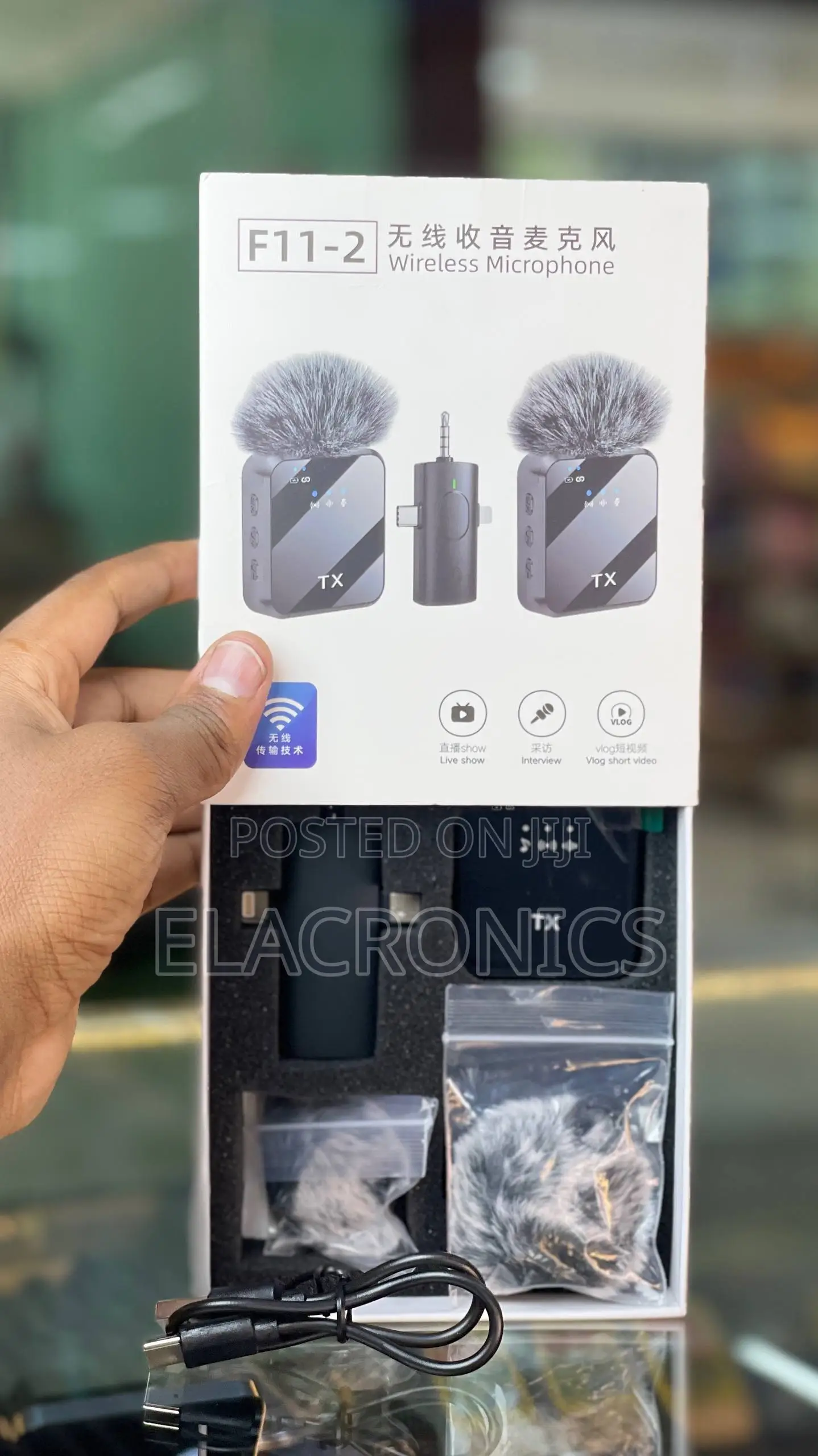 F11-2 Dual Wireless Neck Mic Vlogging (Type-C iPhone)