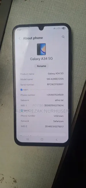 Samsung Galaxy A34 5G 128 GB Black