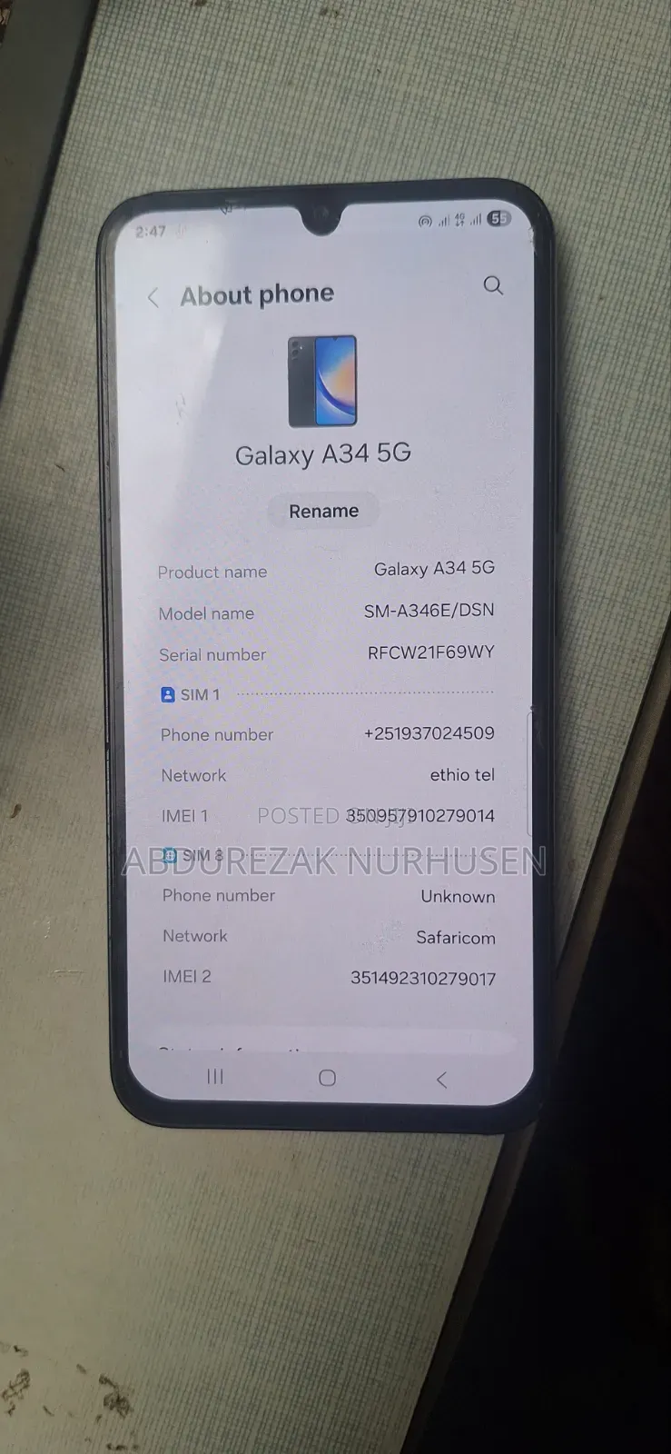 Samsung Galaxy A34 5G 128 GB Black