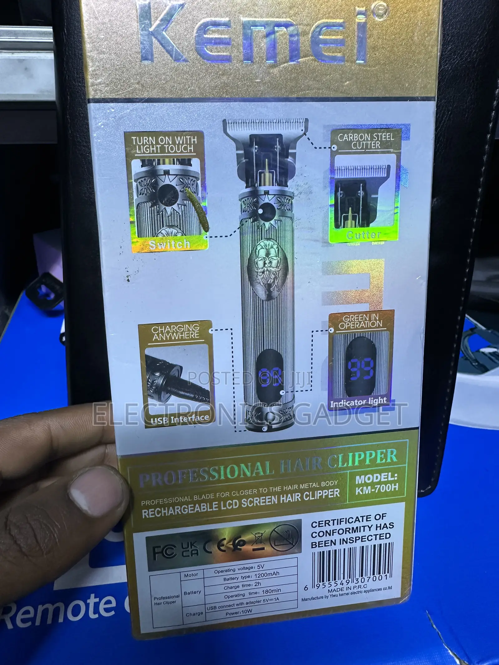 Kemei ፕሮፌሽናል የፀጉር መቁረጫ (Hair Clipper)