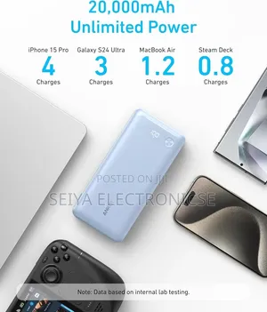 Anker Power Bank 20,000mah Laptop Charging 65w Max