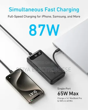 Anker Power Bank 20,000mah Laptop Charging 65w Max