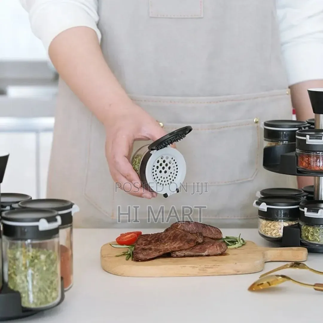 12pcs Kitchen Rotating Spice Jar Set