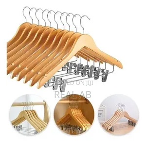 Premium Beechwood Clothes Hangers With Clips