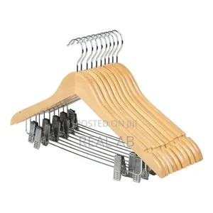 Premium Beechwood Clothes Hangers With Clips