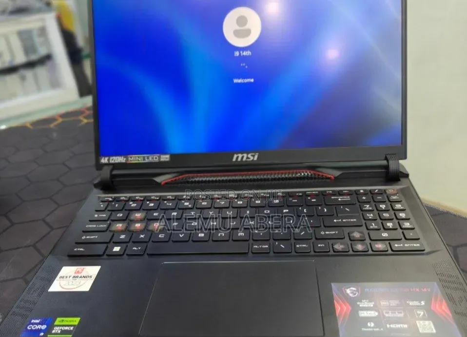 New Laptop MSI 16GB Intel Core i9 SSD 1T