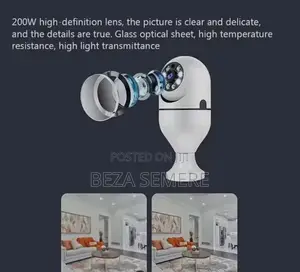 Wifi Light Bulb Pet Camera Compact Overheadlive Stream for Dogs Cats
