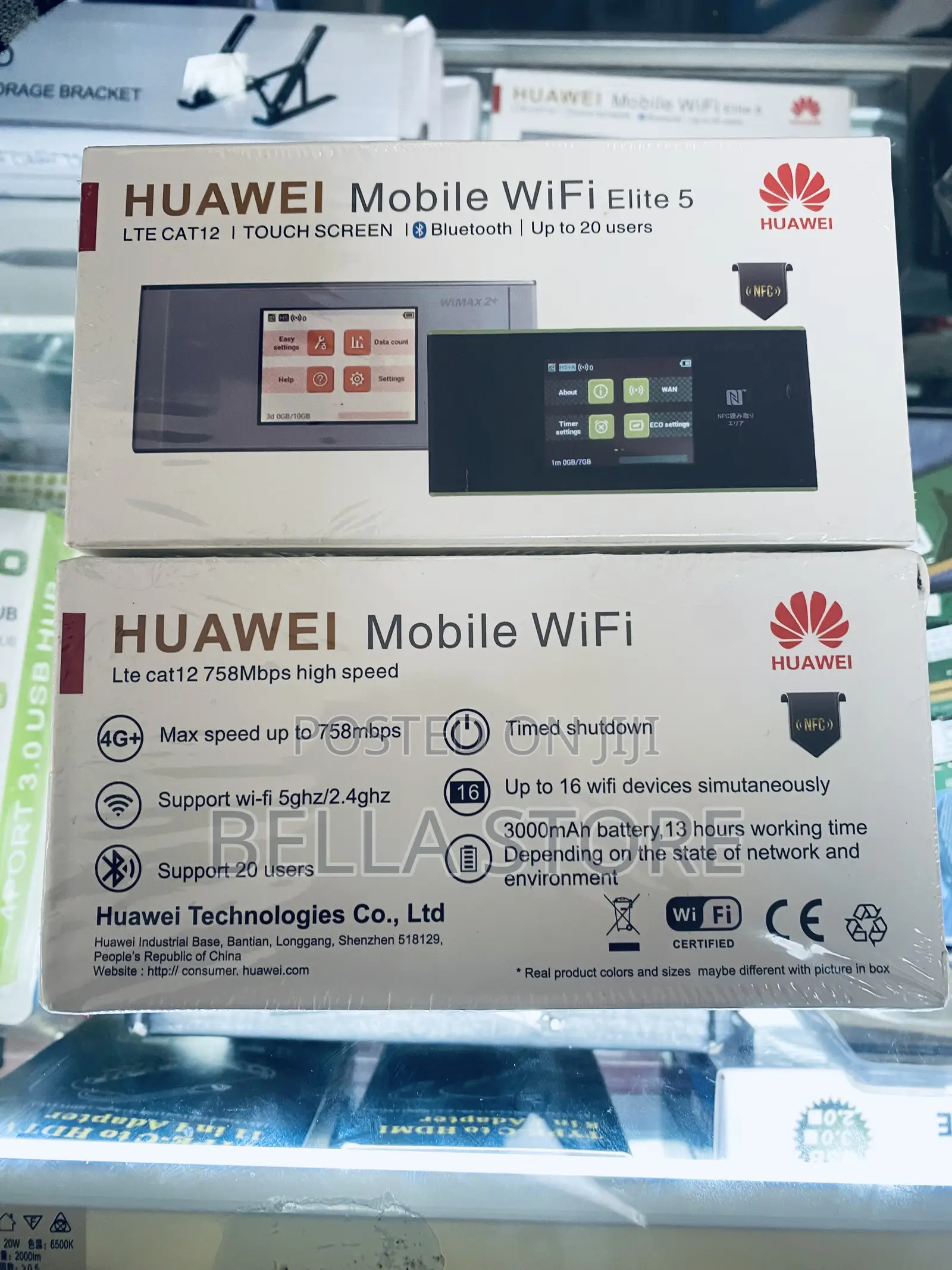 Huawei Mobile Wifi Elite 5 Lte Cat12 | Touch Screen 18 Bluetooth