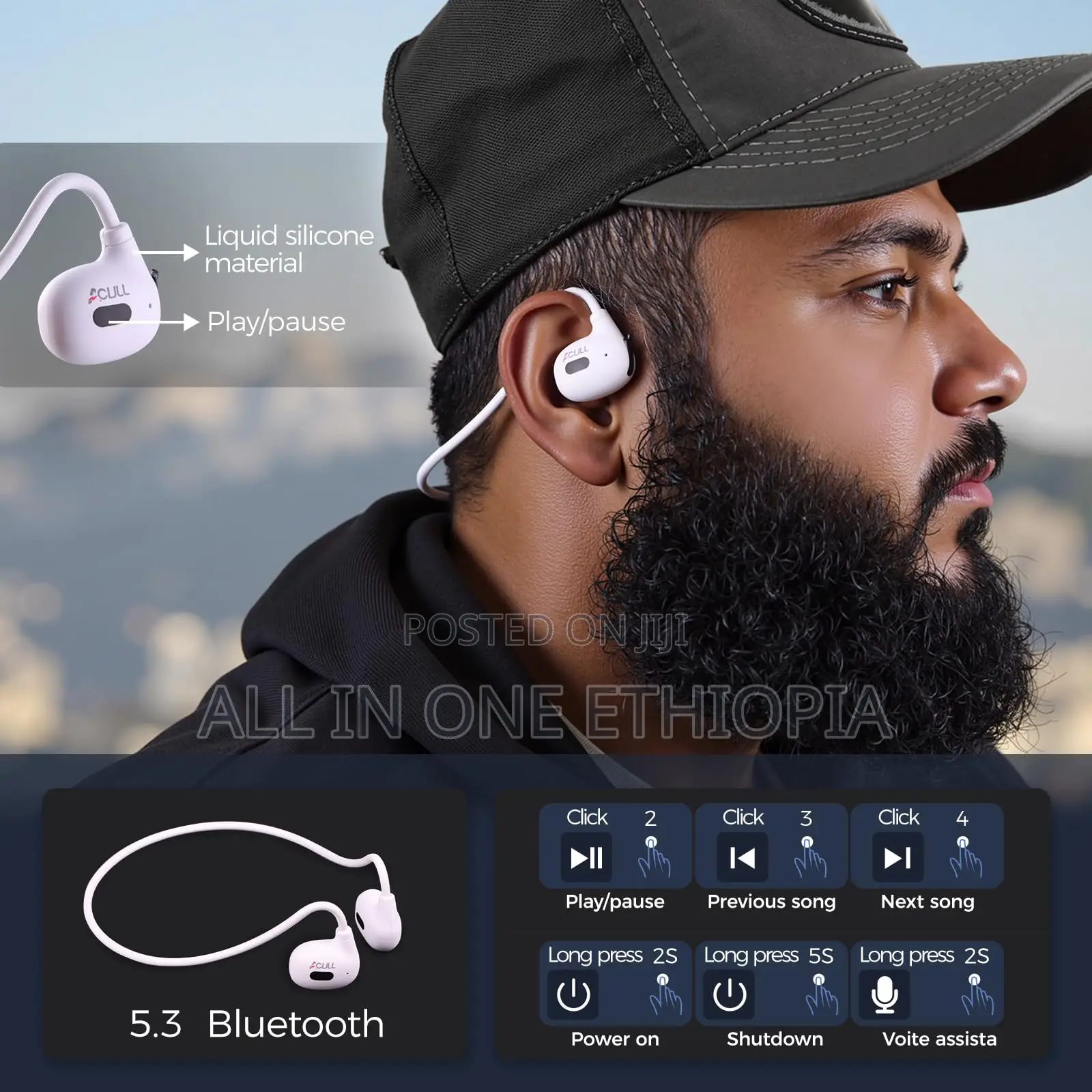 ጆሮ ውስጥ የማይገባ ኤርፎን Airpod