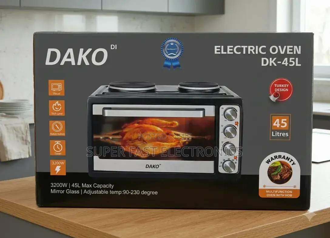 Dako Mini Oven 45l Multifunction Electric Oven Model Dk-45l – 3200w