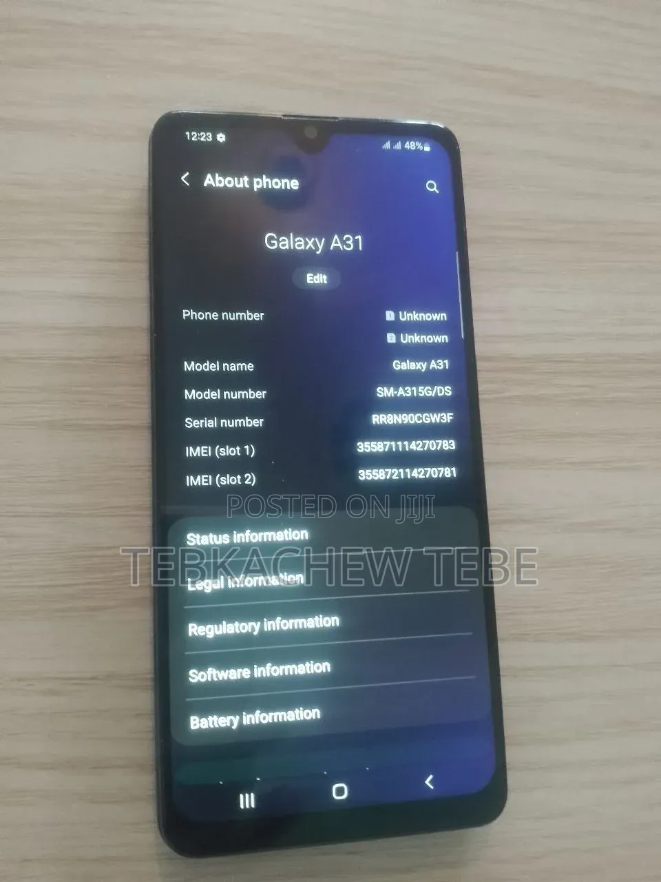 Samsung Galaxy A31 64 GB Black