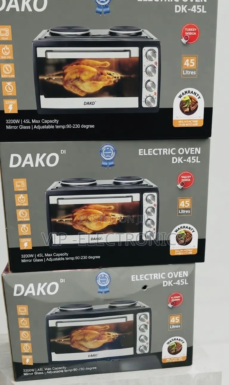 Dako Mini Oven 45l Electric Oven With Rotisserie and Built-in Hobs