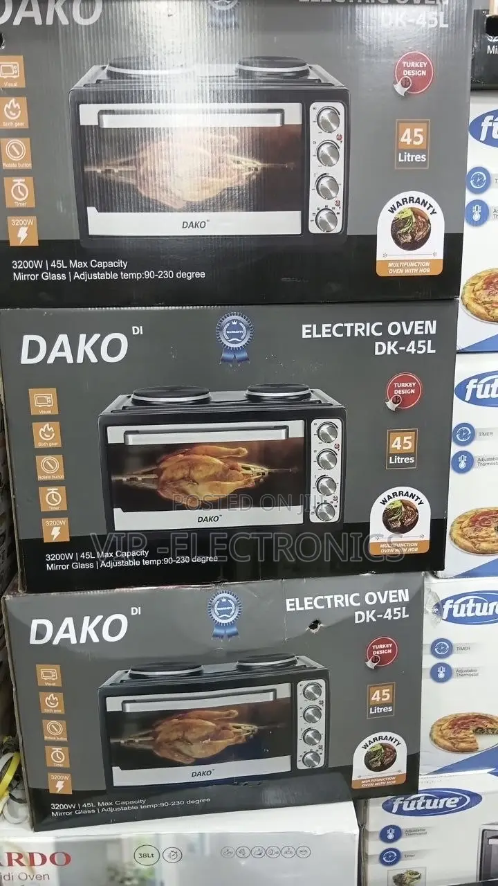 Dako 45l Electric Mini Oven With Rotisserie–Multi-Function Countertop