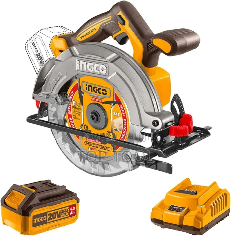 ፡Ingco 20v Brushless Cordless Circular Saw, Likely Model Csli1851.