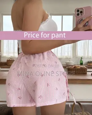Plaid Print Bowknot Pajama