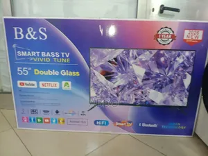 B & S Smart Tv 55inch Andraid Dobel Gelass Tv 2026 Quality Hifi Tv
