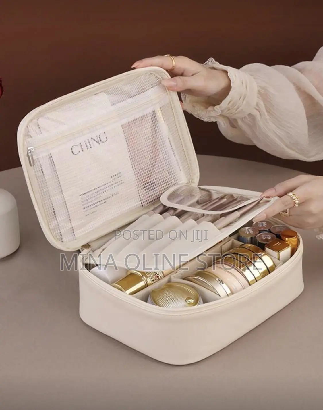 1pc Detachable Multi-Layer Divided Makeup Bag