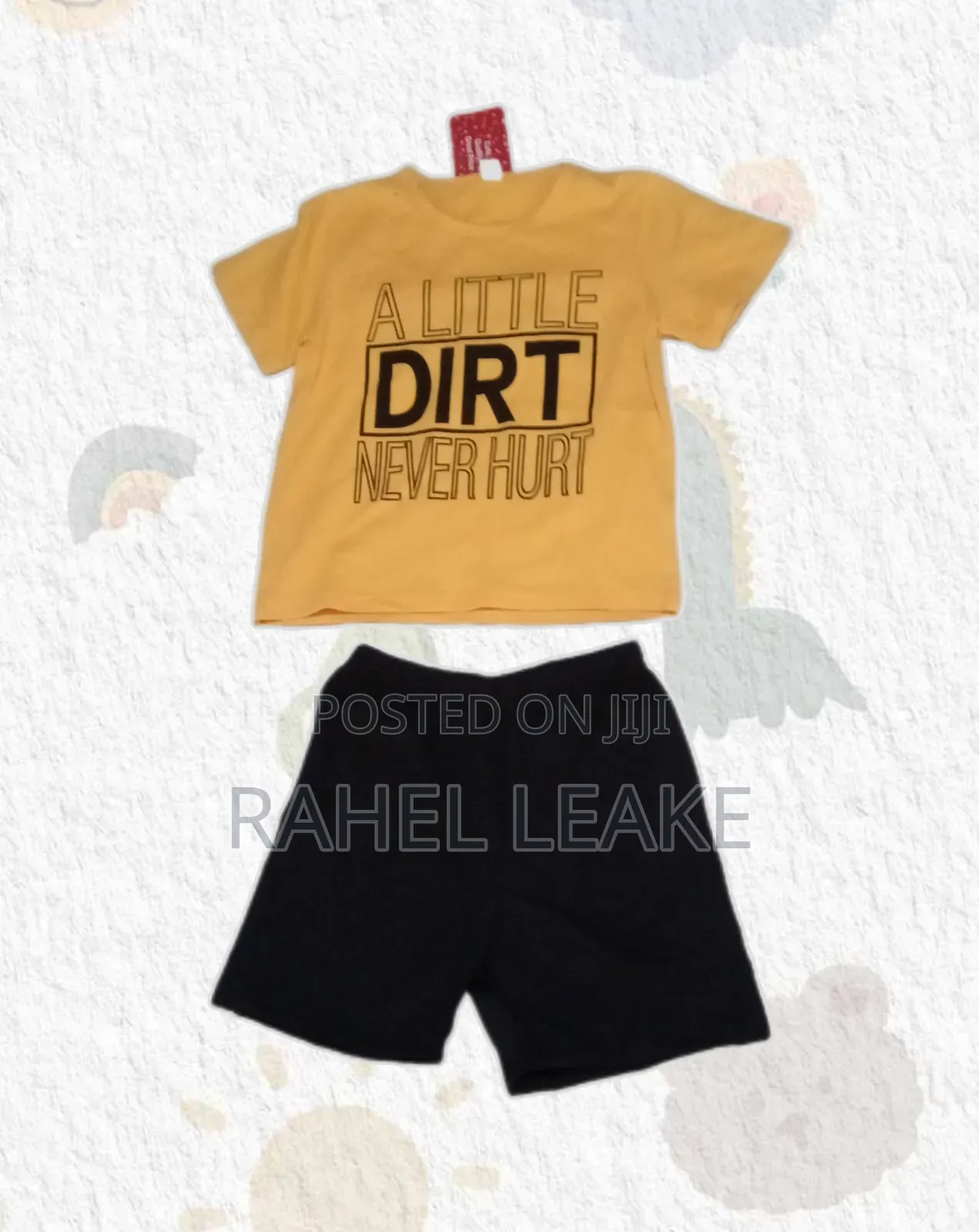 Patpat Boys Yellow Shirt Black Shorts Set | 4–5y