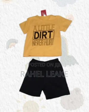 Patpat Boys Yellow Shirt Black Shorts Set | 4–5y