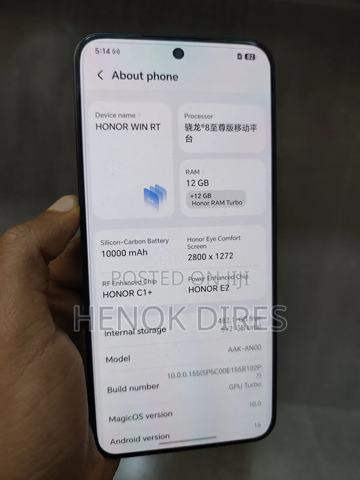 New Honor Win RT 512 GB Black