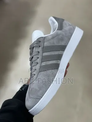 Adidas Gazelle Grey Stripes Flat Shoe