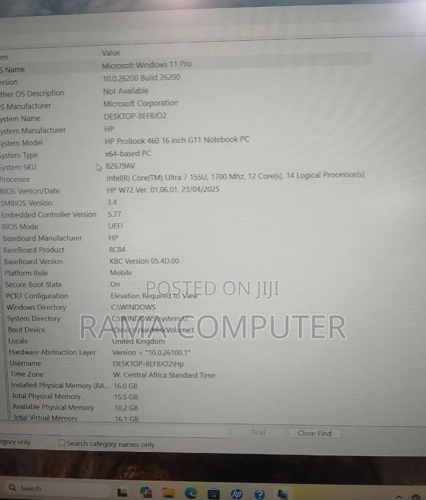 New Laptop HP 16GB Intel Core Ultra 7 SSD 512GB