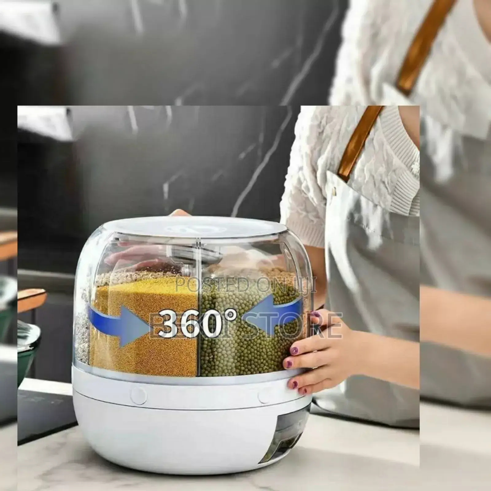 360° Rotating Grain Storage Container የሚሽከረከር ዘመናዊ የጥራጥሬ ማስቀመጫ