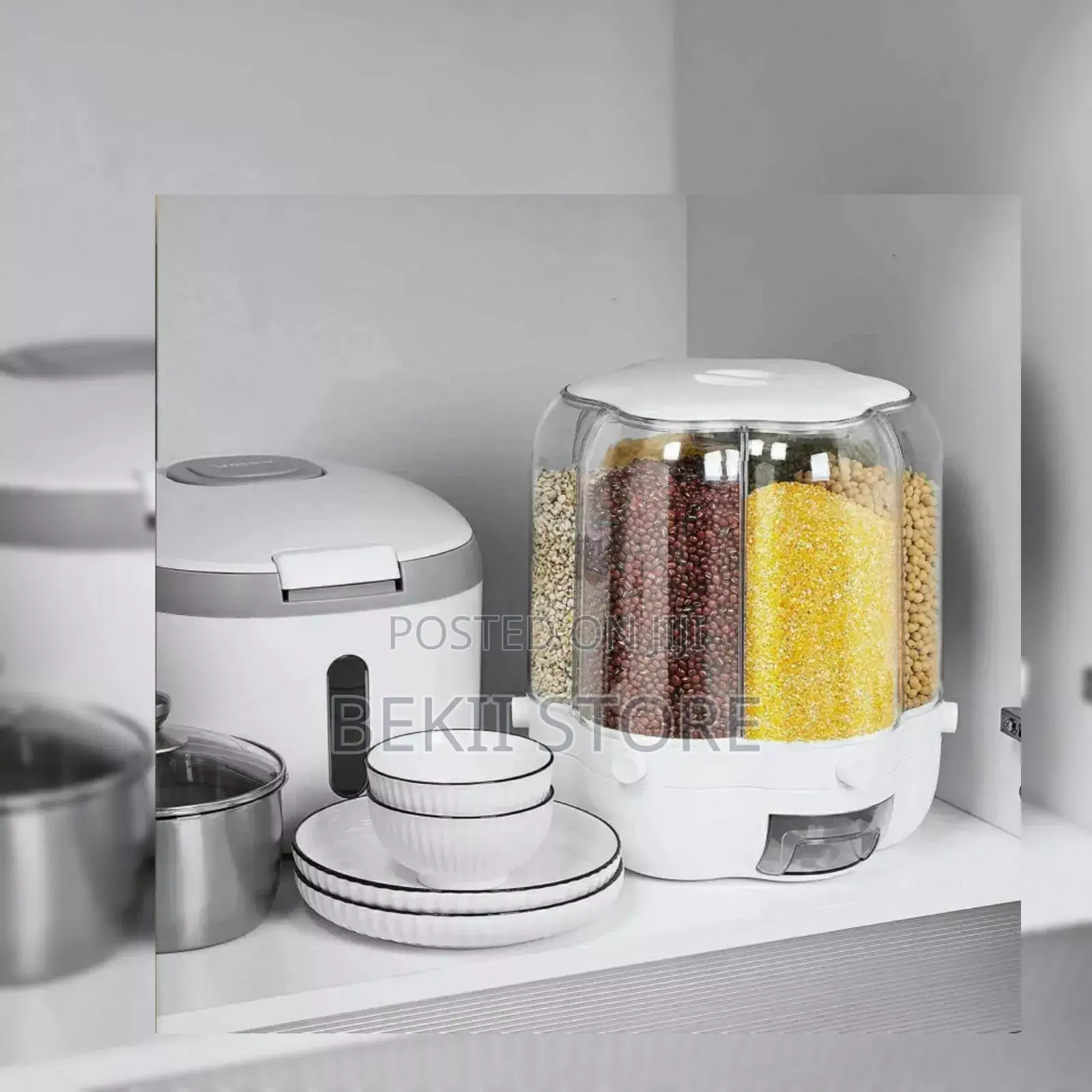 360° Rotating Grain Storage Container የሚሽከረከር ዘመናዊ የጥራጥሬ ማስቀመጫ