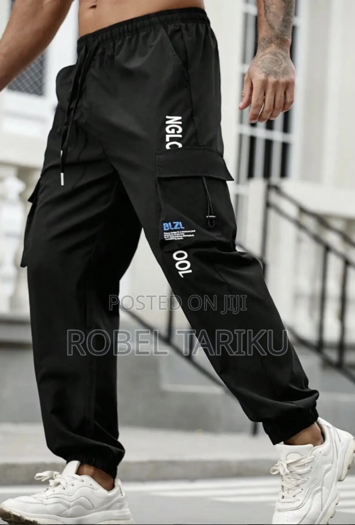 Kenneth Cole "Tech Jogger" Cargo Pants Featuring a Prominent