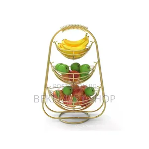 Layer Stainless Steel Fruit Basket የፍራፍሬ ማስቀመጫ