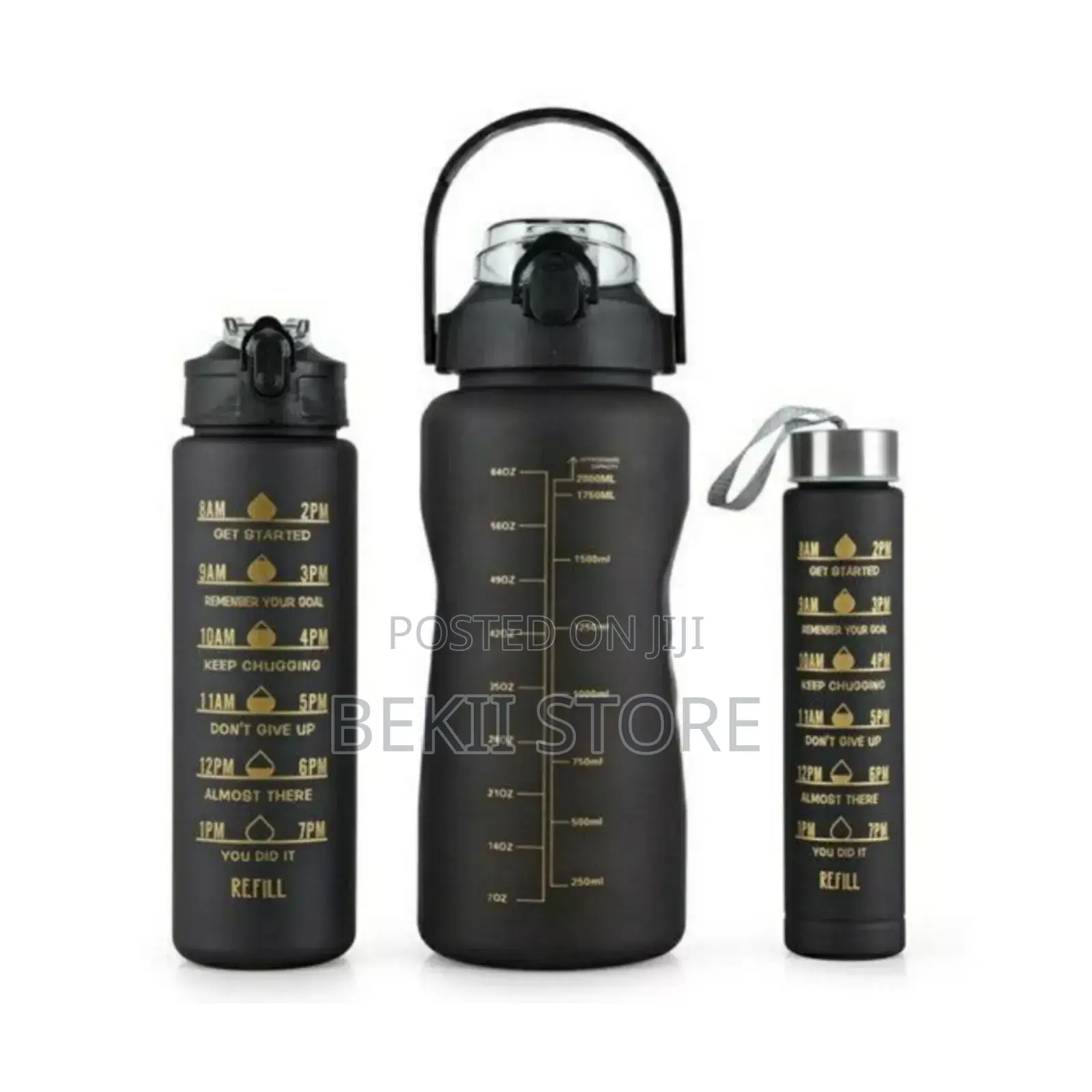 3 in 1 Colorful Water Bottle Set