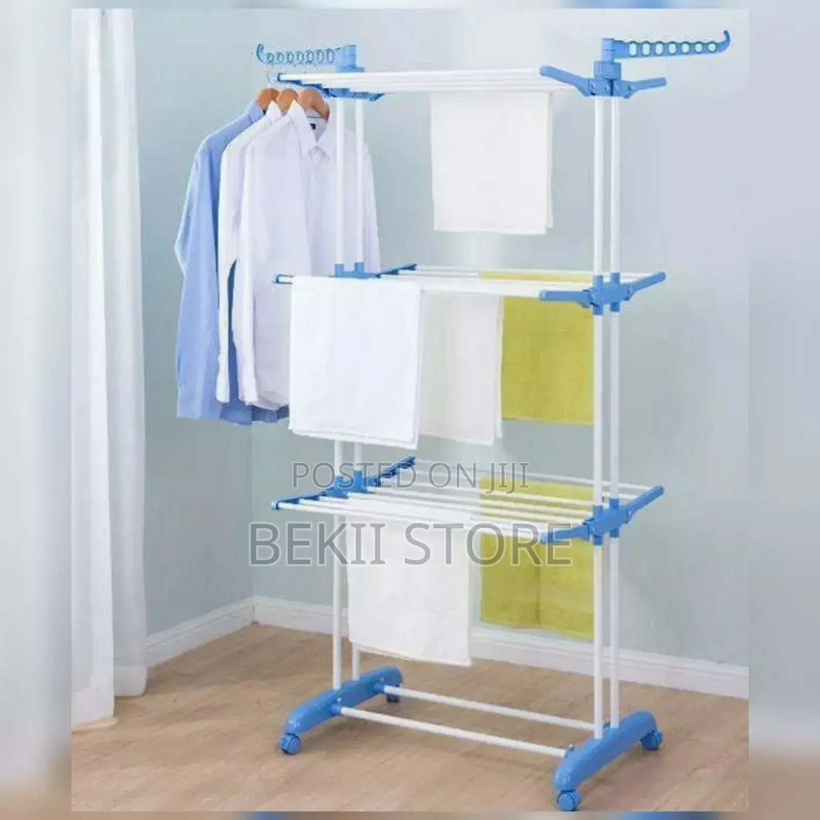 ዘመናዊ 3 ደረጃ የልብስ ማድረቂያ (Three Layer Clothes Drying Rack)
