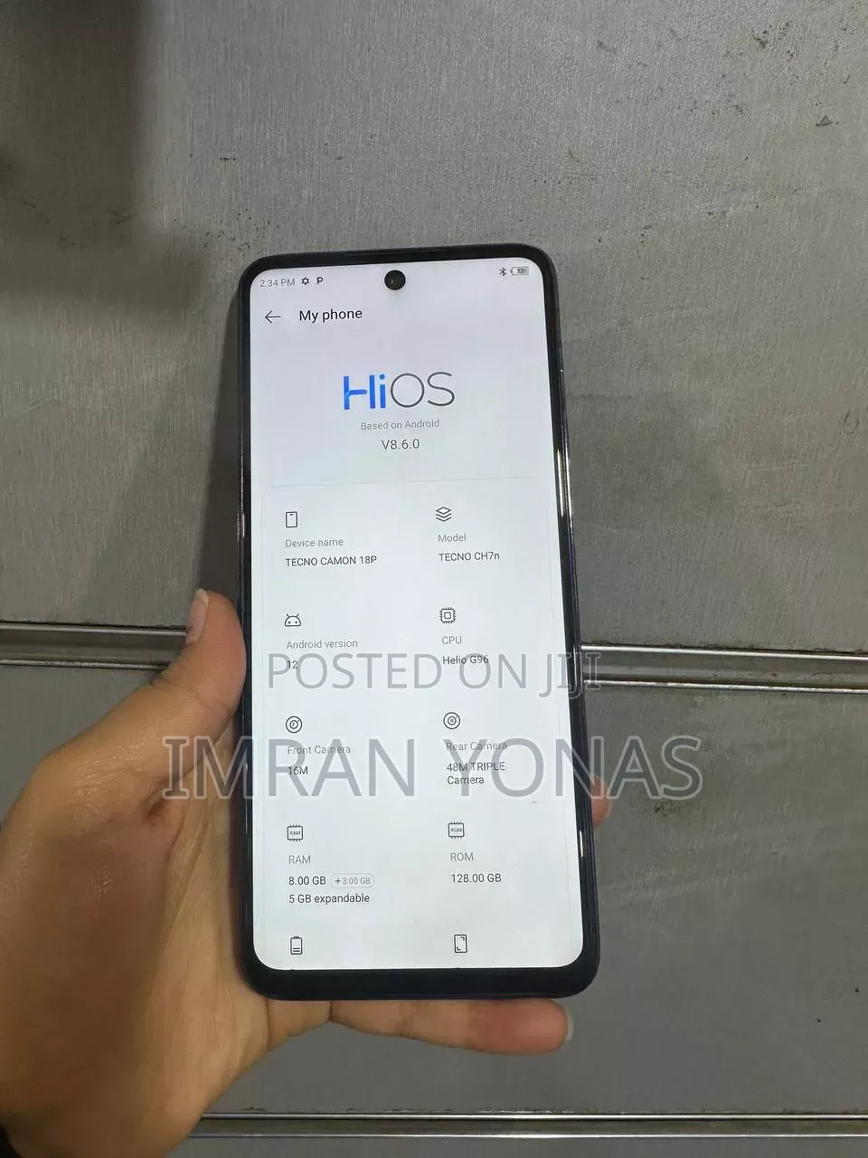 Tecno Camon 18 128 GB Black