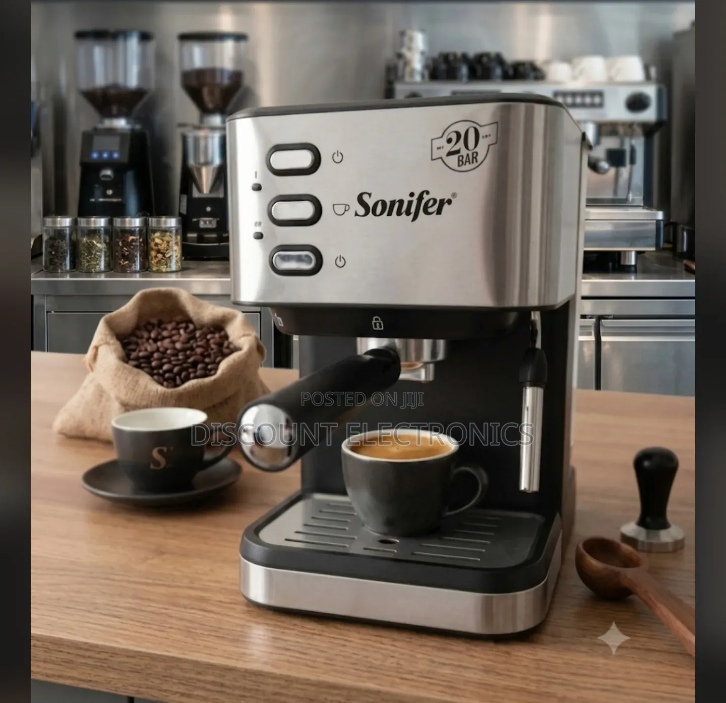 Sonifer 20-Bar Espresso Machine Cappuccino Maker