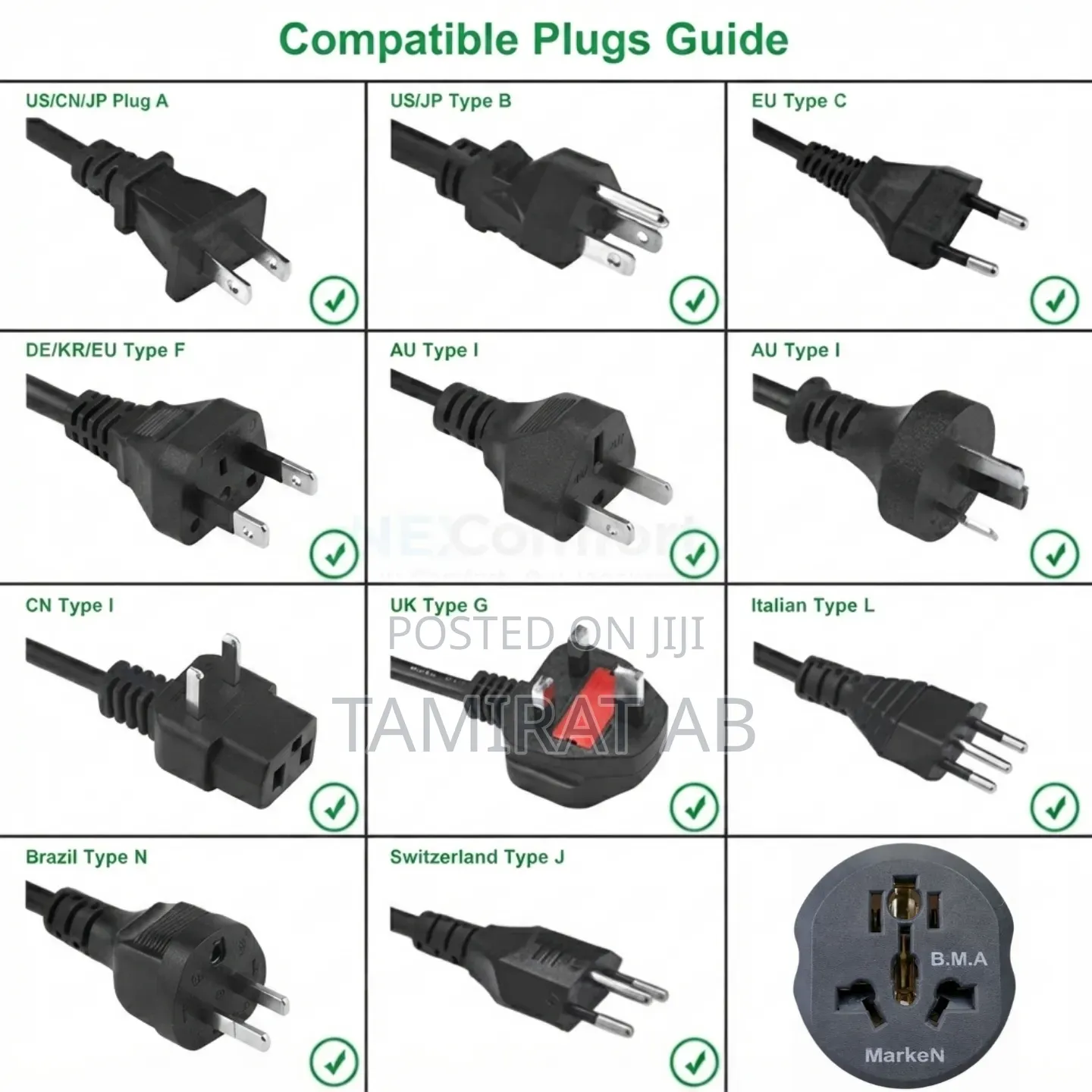 Universal 16a Travel Adapter Plug for Home Appliances