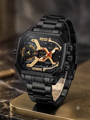 Poedagar E106 Military-Style Watch Featuring a Distinct Black