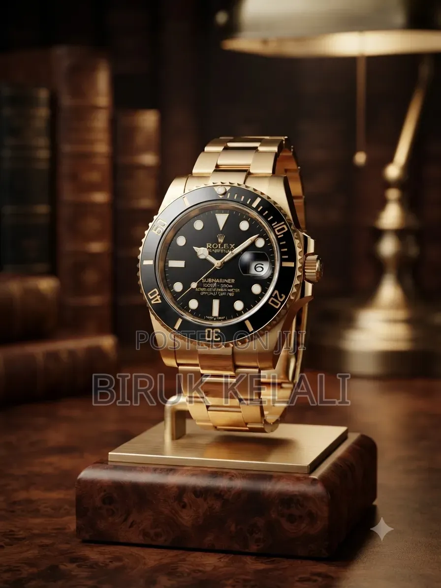 Rolex Submariner Date in Gold Witha Black Ceramic Bezel and Black Dial