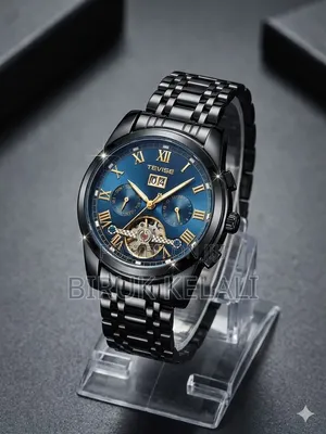 Tevise T9005 Automatic Mechanical Watch Featuring a Blue Dial