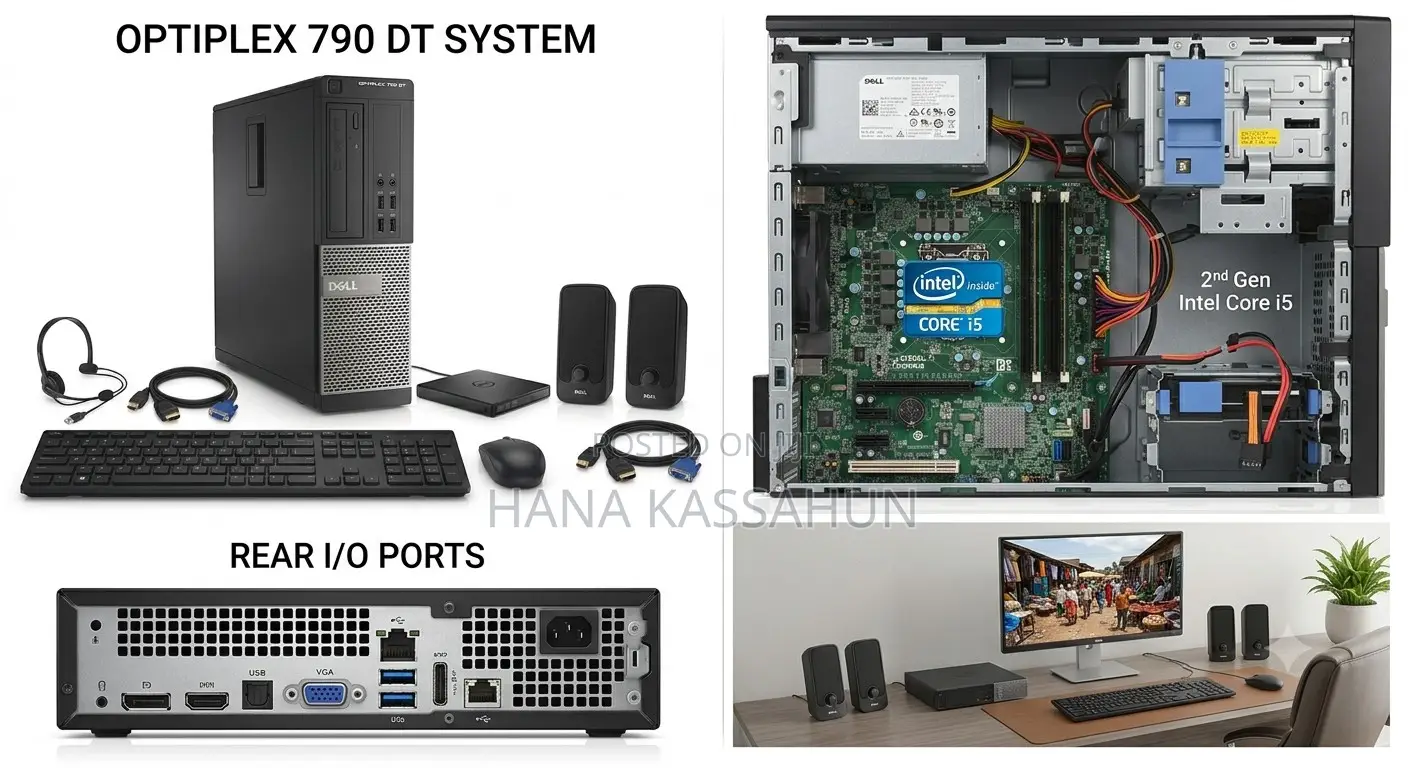 Desktop Computer Dell OptiPlex 790 4GB Intel Core i3 HDD 500GB