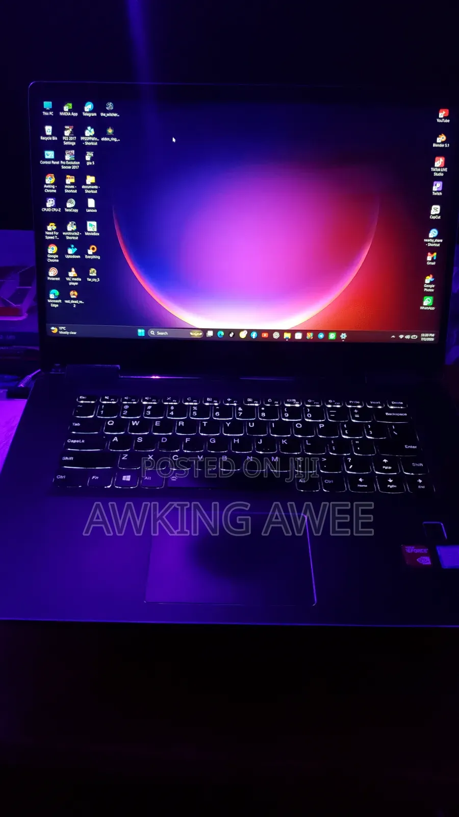 Laptop Lenovo 16GB Intel Core i7 SSHD (Hybrid) 256GB