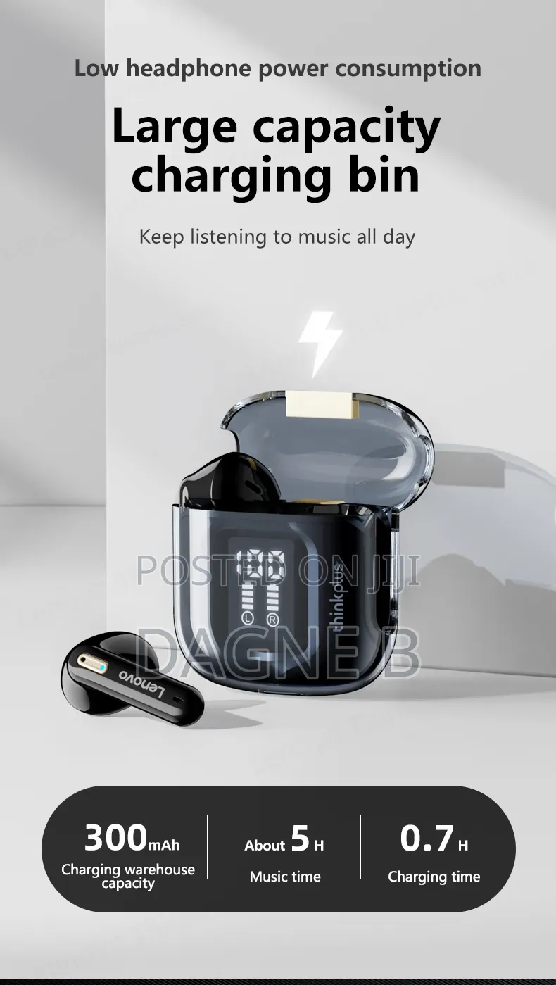 Lenovo Lp6 Pro Wireless Earbuds ሎኖቮ ብሉቱዝ ኤልፎን